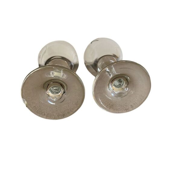 Lot of 2 R Initial Etched Wine Glasses Clear Glass Kitchenware Kitchen Dining We - Picture 6 of 8